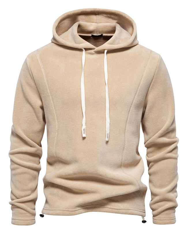AIOPESON Men's Winter Fleece Hoody - Warm Casual Soft Shell Sweatshirt