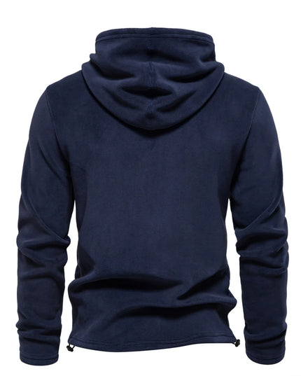 AIOPESON Men's Winter Fleece Hoody - Warm Casual Soft Shell Sweatshirt