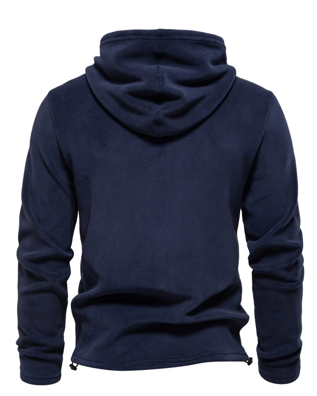 AIOPESON Men's Winter Fleece Hoody - Warm Casual Soft Shell Sweatshirt