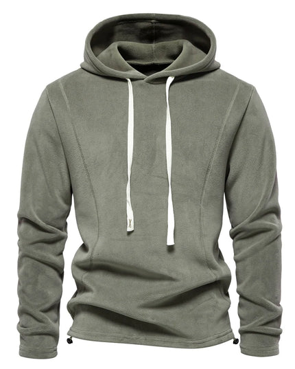 AIOPESON Men's Winter Fleece Hoody - Warm Casual Soft Shell Sweatshirt