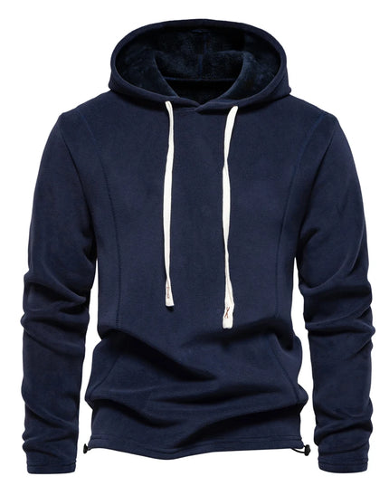 AIOPESON Men's Winter Fleece Hoody - Warm Casual Soft Shell Sweatshirt
