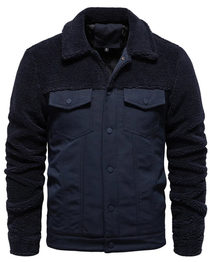 AIOPESON Men's Winter Sherpa Fleece Jacket - Warm Casual Workwear