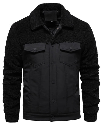 AIOPESON Men's Winter Sherpa Fleece Jacket - Warm Casual Workwear