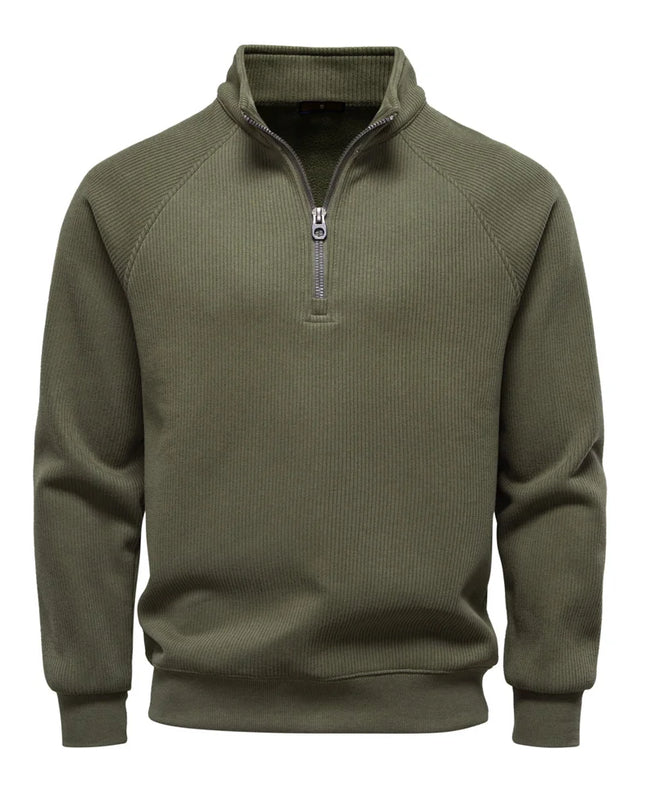AIOPESON Men’s Winter Thermal Sweater - Slim Fit Zipper Pullover
