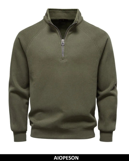 AIOPESON Men’s Winter Thermal Sweater - Slim Fit Zipper Pullover