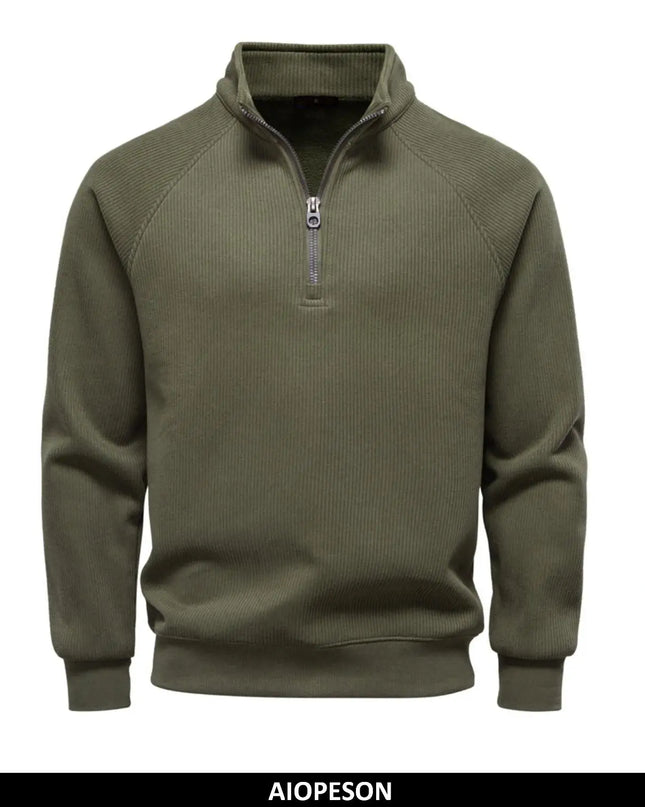 AIOPESON Men’s Winter Thermal Sweater - Slim Fit Zipper Pullover