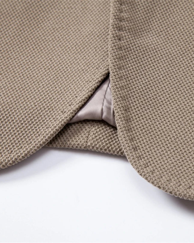 AIOPESON Slim Fit Men's Blazer - Solid Color Business Casual Jacket