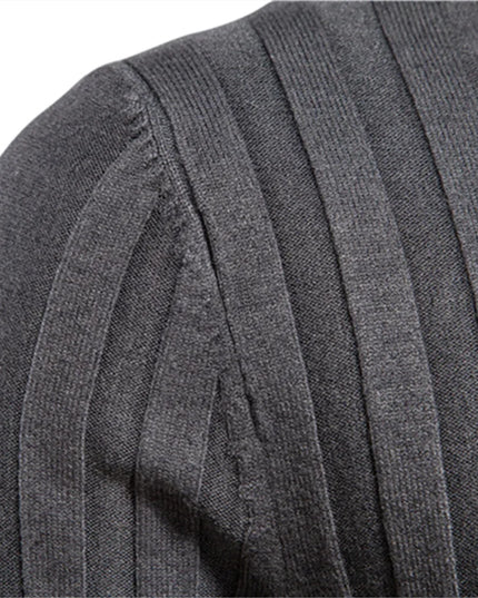 AIOPESON Slim Fit Turtleneck Sweater - Casual Striped Design for Men