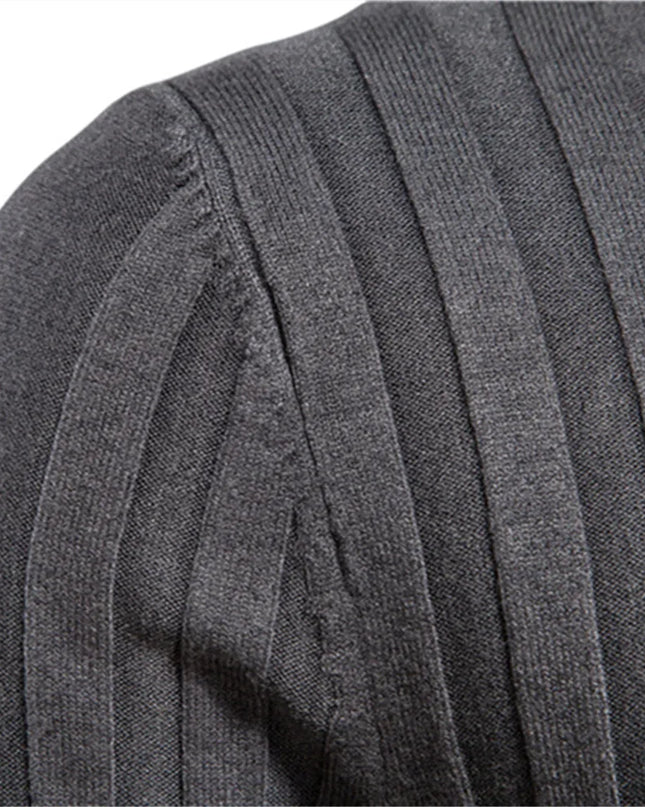 AIOPESON Slim Fit Turtleneck Sweater - Casual Striped Design for Men