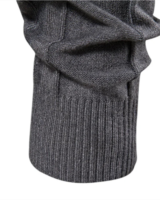 AIOPESON Slim Fit Turtleneck Sweater - Casual Striped Design for Men