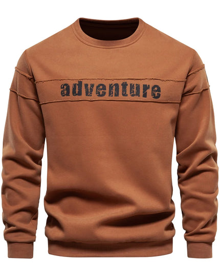 AIOPESON Smooth Patchwork Sweatshirts for Men - Trendy O-neck Design