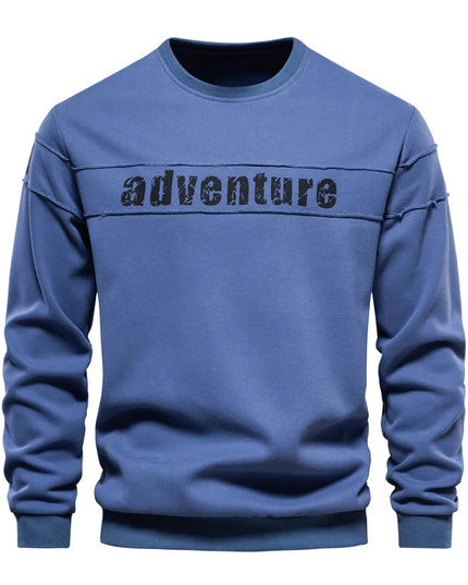 AIOPESON Smooth Patchwork Sweatshirts for Men - Trendy O-neck Design