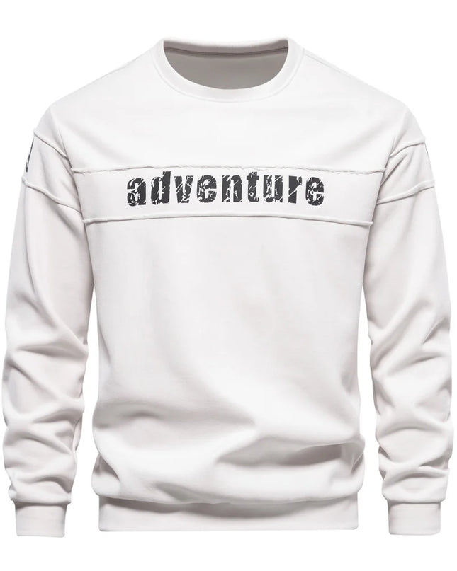 AIOPESON Smooth Patchwork Sweatshirts for Men - Trendy O-neck Design