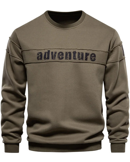 AIOPESON Smooth Patchwork Sweatshirts for Men - Trendy O-neck Design