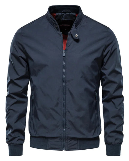 AIOPESON Solid Color Baseball Jacket - Slim Fit Casual Bomber for Men