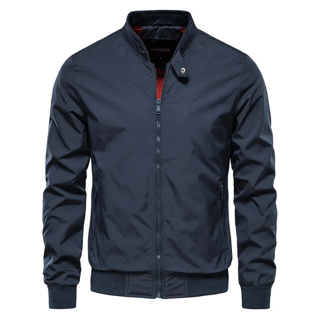 AIOPESON Solid Color Baseball Jacket - Slim Fit Casual Bomber for Men