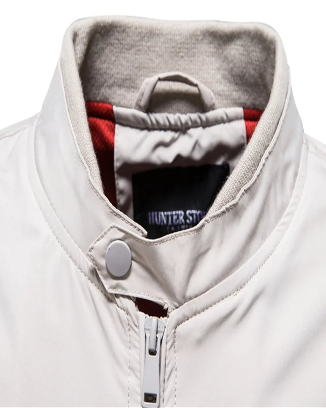 AIOPESON Solid Color Baseball Jacket - Slim Fit Casual Bomber for Men