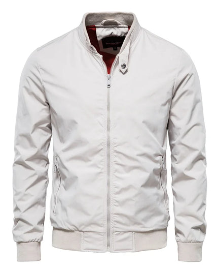 AIOPESON Solid Color Baseball Jacket - Slim Fit Casual Bomber for Men