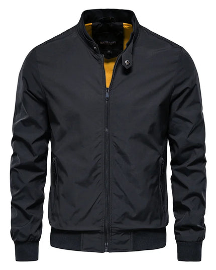 AIOPESON Solid Color Baseball Jacket - Slim Fit Casual Bomber for Men