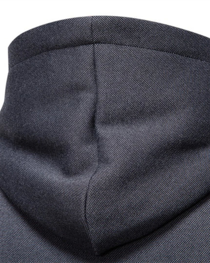 AIOPESON Y2K Zip Up Hoodie - Solid Color Winter Sportswear for Men