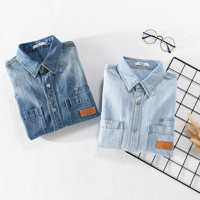 Autumn Men's Slim Fit Cotton Shirt - Breathable Casual Business Style