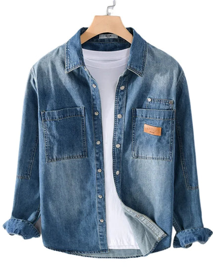 Autumn Men's Slim Fit Cotton Shirt - Breathable Casual Business Style