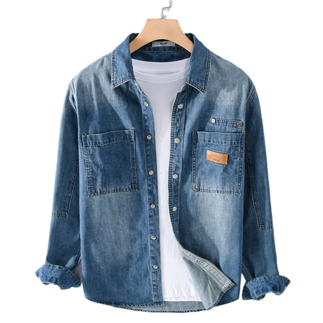 Autumn Men's Slim Fit Cotton Shirt - Breathable Casual Business Style