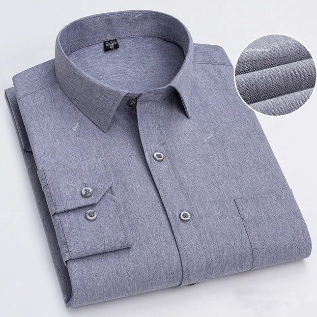 BAMBOOPLE Men's Long Sleeve Casual Shirt - Fashion Print, Standard Fit