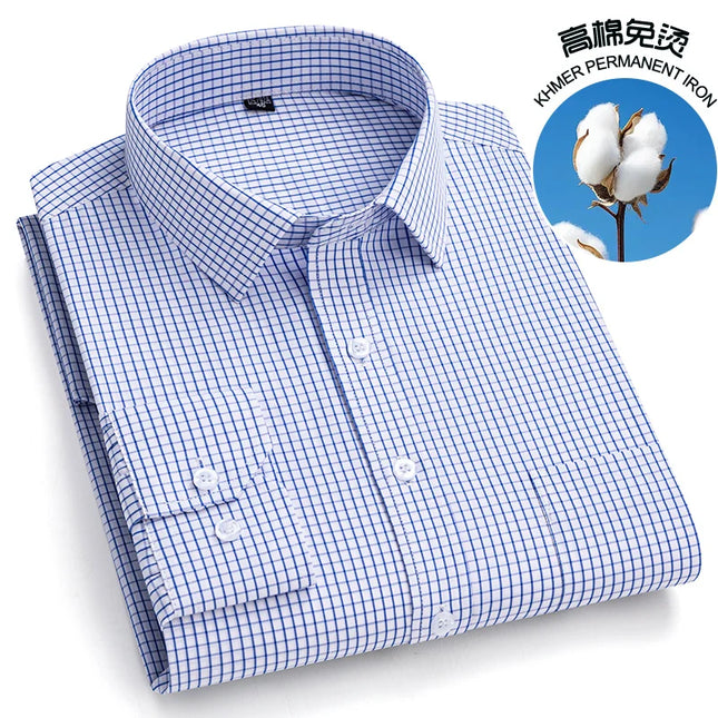 BAMBOOPLE Men's Long Sleeve Casual Shirt - Fashion Print, Standard Fit