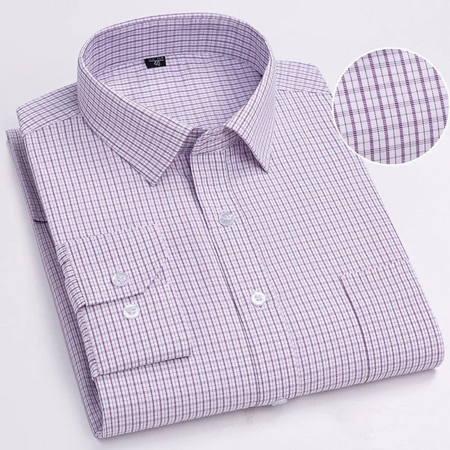 BAMBOOPLE Men's Long Sleeve Casual Shirt - Fashion Print, Standard Fit