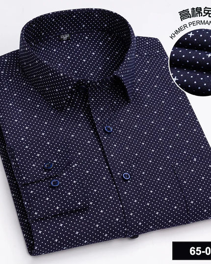 BAMBOOPLE Men's Long Sleeve Casual Shirt - Fashion Print, Standard Fit