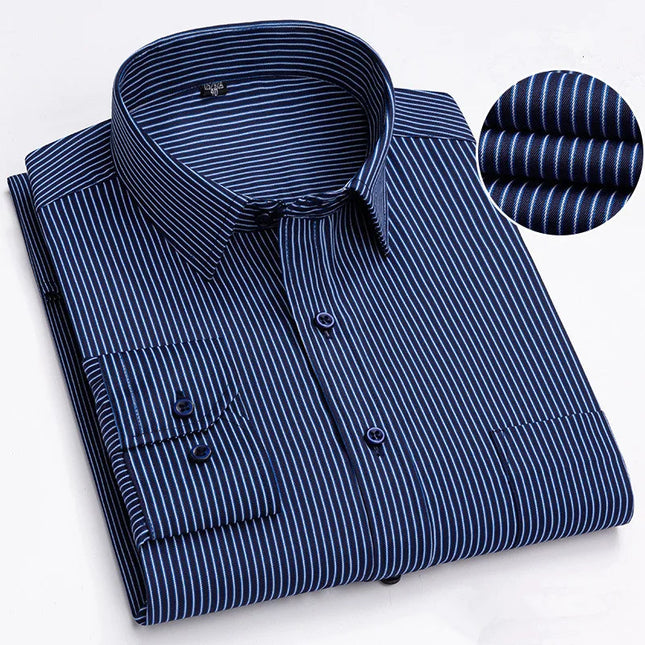 BAMBOOPLE Men's Long Sleeve Casual Shirt - Fashion Print, Standard Fit