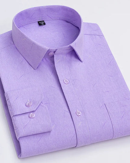BAMBOOPLE Men's Long Sleeve Casual Shirt - Fashion Print, Standard Fit