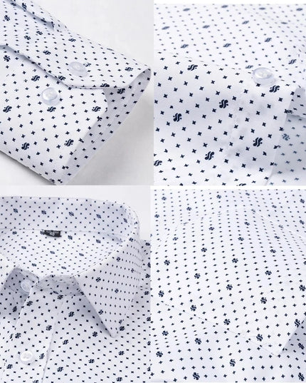 BAMBOOPLE Men's Long Sleeve Casual Shirt - Fashion Print, Standard Fit