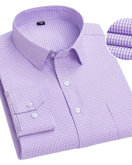 BAMBOOPLE Men's Long Sleeve Casual Shirt - Fashion Print, Standard Fit