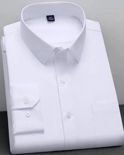 BAMBOOPLE Non-Iron Long Sleeve Shirt - Anti-Wrinkle, Business Casual