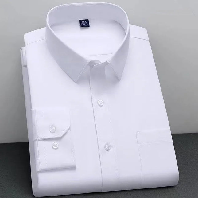 BAMBOOPLE Non-Iron Long Sleeve Shirt - Anti-Wrinkle, Business Casual