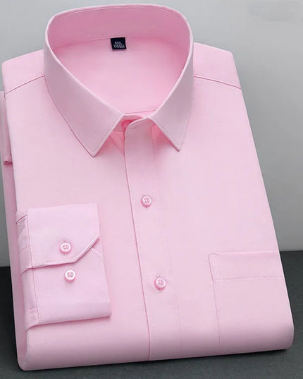 BAMBOOPLE Non-Iron Long Sleeve Shirt - Anti-Wrinkle, Business Casual