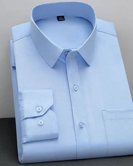 BAMBOOPLE Non-Iron Long Sleeve Shirt - Anti-Wrinkle, Business Casual