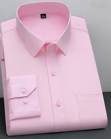BAMBOOPLE Non-Iron Long Sleeve Shirt - Anti-Wrinkle, Business Casual