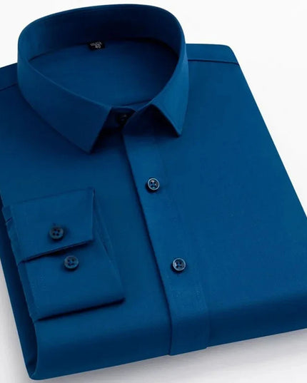 BAMBOOPLE Non-Iron Purple Slim Fit Shirts - Soft & Anti-Wrinkle