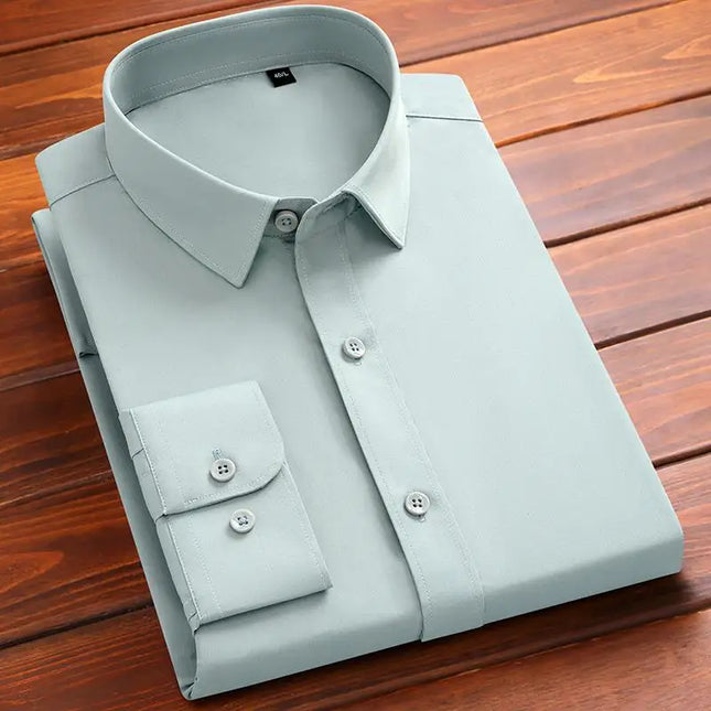 BAMBOOPLE Non-Iron Purple Slim Fit Shirts - Soft & Anti-Wrinkle