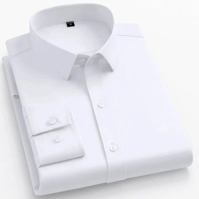 BAMBOOPLE Non-Iron Purple Slim Fit Shirts - Soft & Anti-Wrinkle