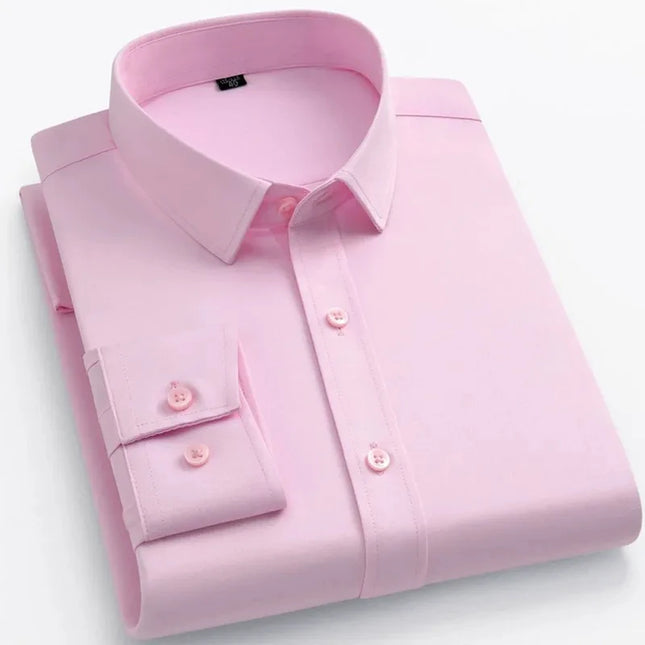BAMBOOPLE Non-Iron Purple Slim Fit Shirts - Soft & Anti-Wrinkle