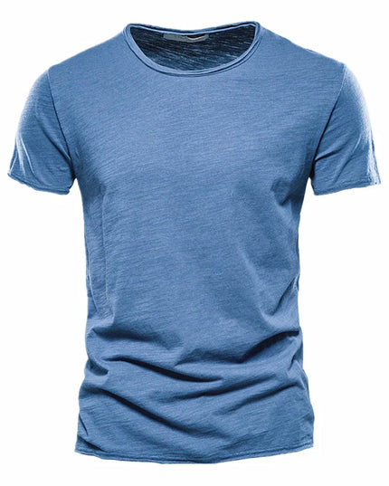 Casual 100% Cotton Men’s T-Shirt - Soft Summer O-Neck Fit