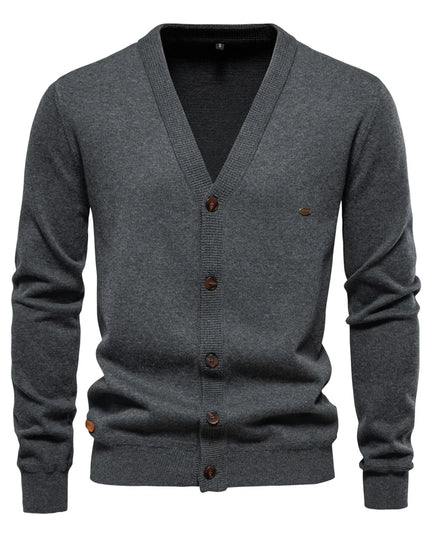 Casual Cotton Cardigan Sweater for Men - Autumn Style