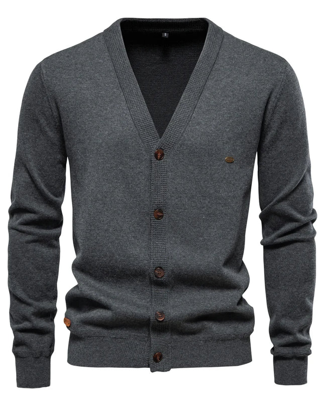 Casual Cotton Cardigan Sweater for Men - Autumn Style