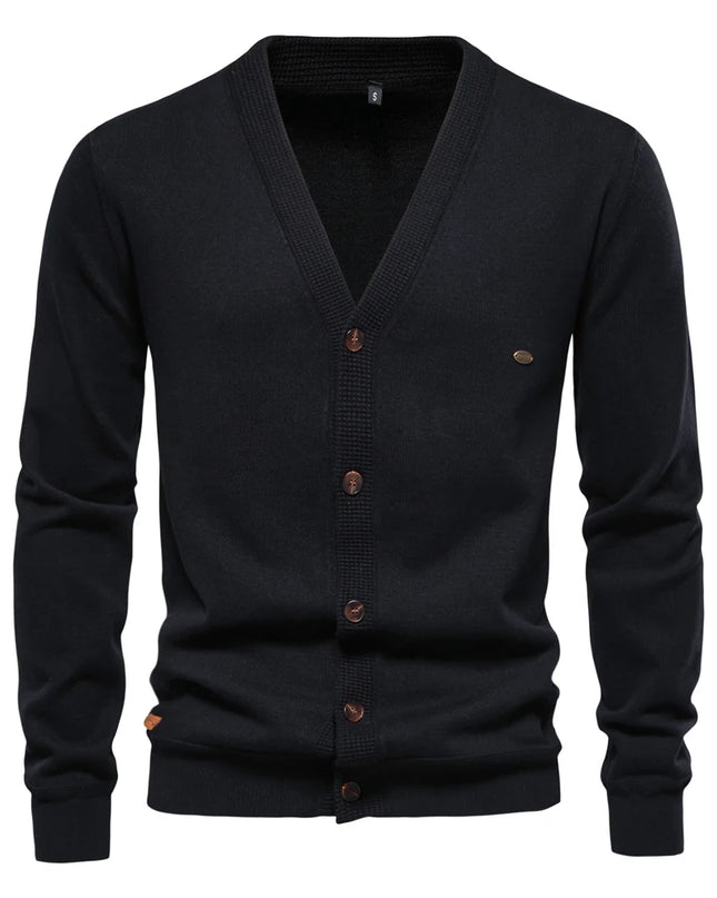 Casual Cotton Cardigan Sweater for Men - Autumn Style