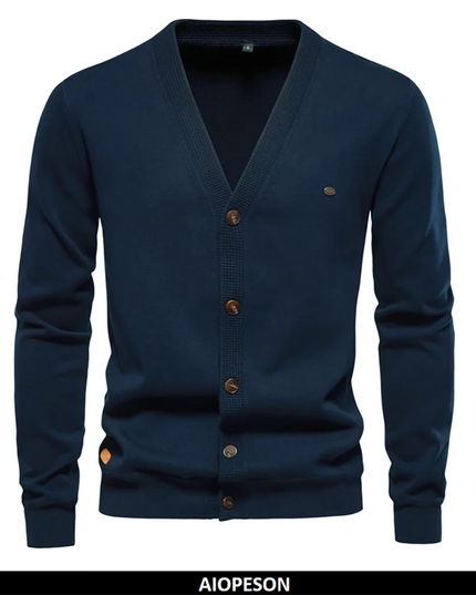 Casual Cotton Cardigan Sweater for Men - Autumn Style