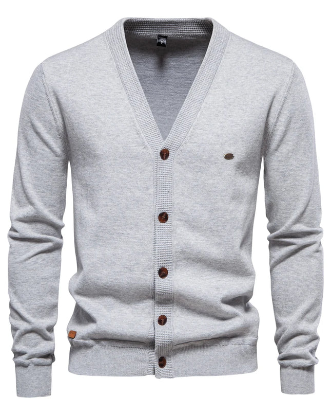 Casual Cotton Cardigan Sweater for Men - Autumn Style